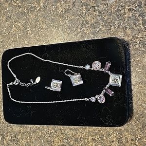 Firefly necklace and earrings